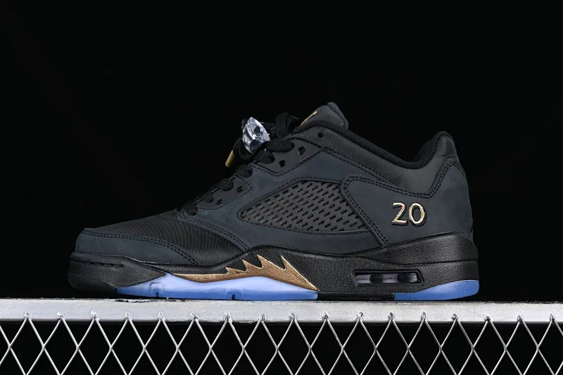 All categories Air Jordan Jordan series basketball shoes Air Jordan 5 Air Jordan 5 Low "Wings" AJ5 Joe 5 black gold cloth low-top basketball shoes DJ1094-001